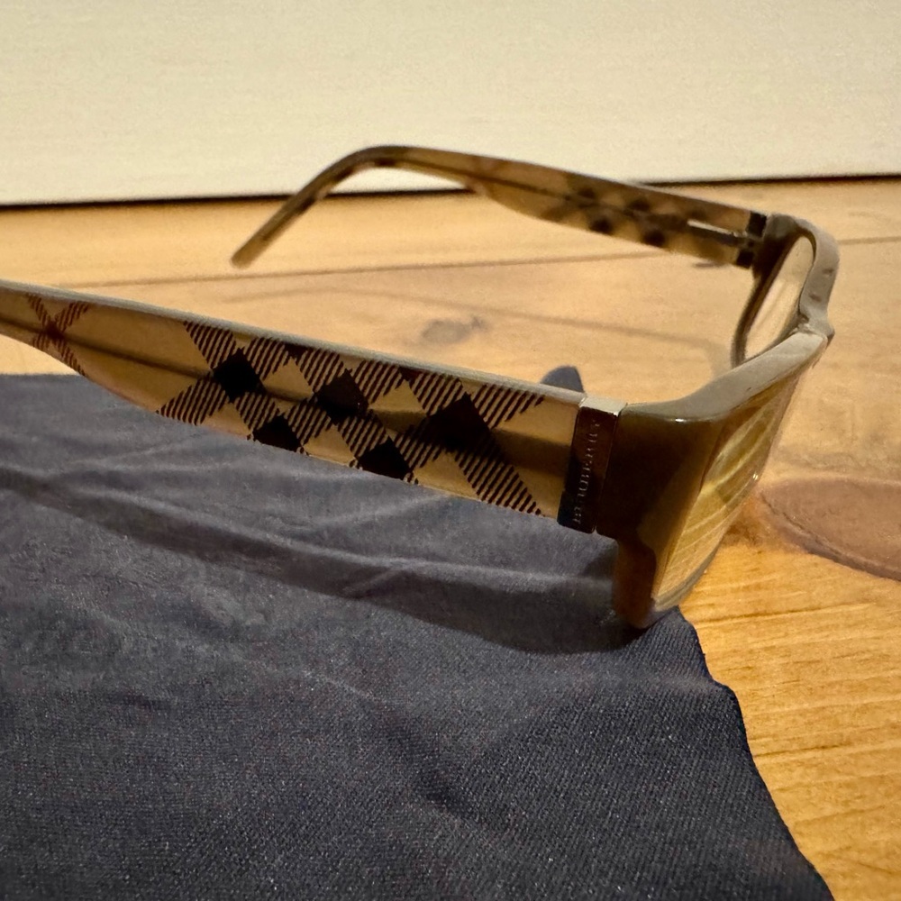 Burberry Rectangular Brown Eyeglasses | Nova Chec… - image 5